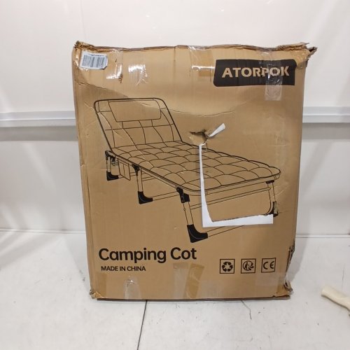 ATORPOK FOLDING CAMPING COT FOR ADULTS WITH PADDED MATTRESS AND PILLOW - BLUE (MODEL: SL-1) image 4