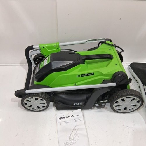 GREENWORKS 2-IN-1 ELECTRIC PUSH MOWER - 14" - 9-AMP - GREEN/BLACK (MODEL: LMA123) image 4