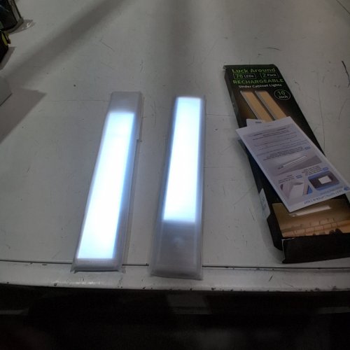 2PK LUCK AROUND RECHARGEABLE UNDER CABINET LIGHTS - 10" - GREY image 2