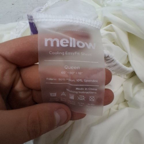 MELLOW COOLING EASYFIT FITTED SHEET - QUEEN, 60" X 80" X 18" - WHITE image 3