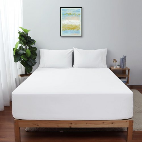MELLOW COOLING EASYFIT FITTED SHEET - QUEEN, 60" X 80" X 18" - WHITE image 2