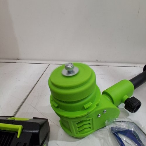 CORDLESS GRASS TRIMMER WEED WHACKER WITH 2 RECHARGEABLE BATTERIES - 21V - GREEN image 2