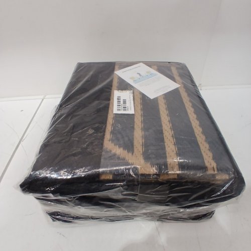DECORAB OUTDOOR REVERSIBLE RUG FOR PATIO - 6FT X 9FT - BLACK/BROWN (MODEL: CPPDD03-BLACKBROWN) image 4