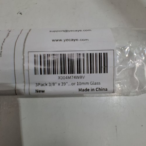 3PK YECAYO SHOWER DOOR SIDE SEAL STRIP FOR 10 MM GLASS DOORS - 3/8" X 39" - CLEAR image 3