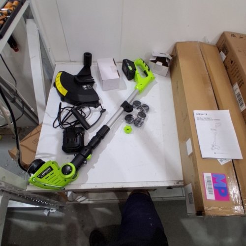 STEELITE 20V CORDLESS STRING TRIMMER BATTERY POWERED WEED TRIMMER - 12" - BLACK/GREEN (MODEL: DG304-1) image 3