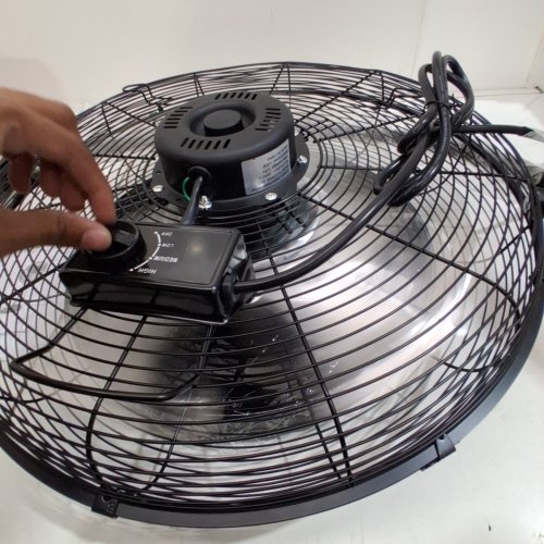 INDUSTRIAL METAL PEDESTAL FAN - 20" - 115 V - 130W - BLACK (MODEL: HJ-STAND-20) image 2
