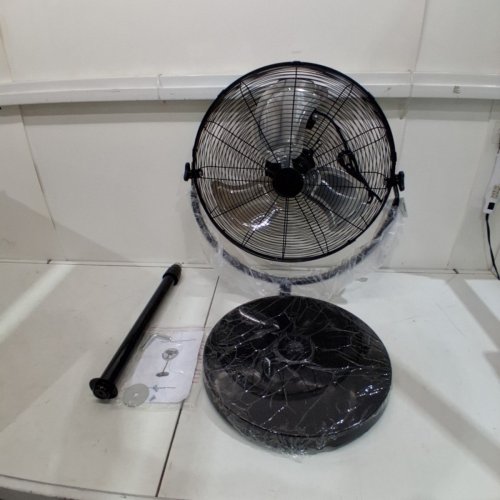 INDUSTRIAL METAL PEDESTAL FAN - 20" - 115 V - 130W - BLACK (MODEL: HJ-STAND-20) image 4