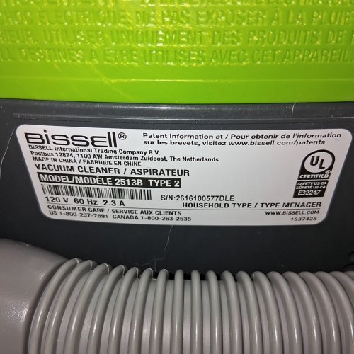 BISSELL LITTLE GREEN PORTABLE DEEP CLEANING VACUUM - 37OZ TANK MAX - GREEN/GREY (MODEL : 2513B) image 7