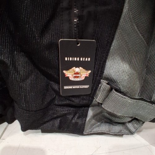 MEN'S HARLEY-DAVIDSON MOTORCYCLE MESH RIDING GEAR JACKET - 6XL - BLACK / GRAY image 3