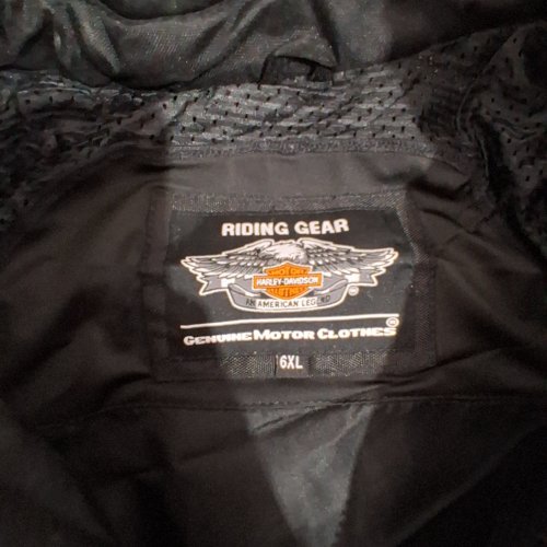 MEN'S HARLEY-DAVIDSON MOTORCYCLE MESH RIDING GEAR JACKET - 6XL - BLACK / GRAY image 4