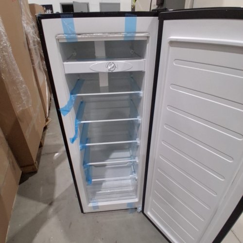 UPSTREMAN LARGE CONVERTIBLE STAINLESS STEEL FREEZER/FRIDGE WITH 5 SHELVES AND WHEELS FOR EASY MOVEMENT - 7 CU.FT - SILVER/BLACK - (MODEL: UP70-SILVER) image 5