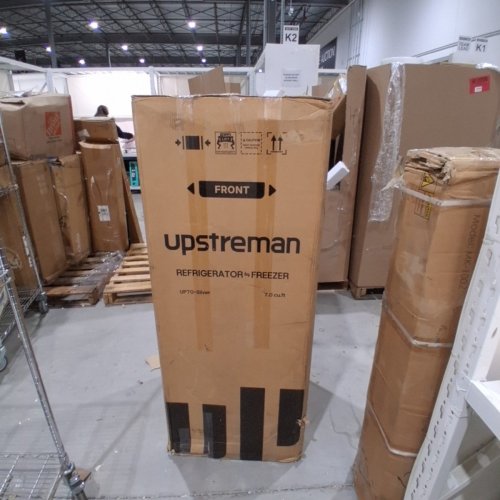 UPSTREMAN LARGE CONVERTIBLE STAINLESS STEEL FREEZER/FRIDGE WITH 5 SHELVES AND WHEELS FOR EASY MOVEMENT - 7 CU.FT - SILVER/BLACK - (MODEL: UP70-SILVER) image 13