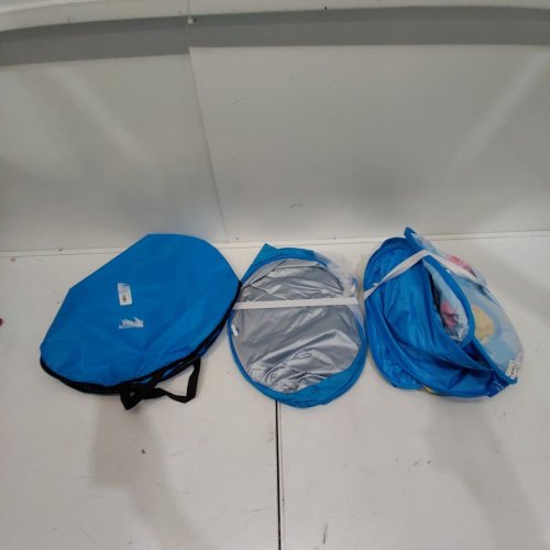 FOLDABLE PORTABLE BABY BEACH TENT POOL WITH CANOPY - 35" X 9" - OCEAN BLUE image 3