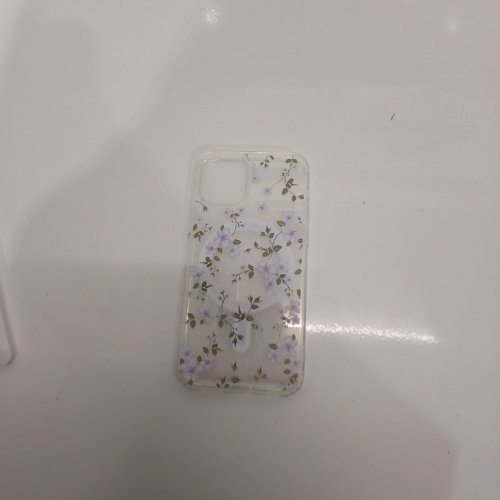 NITITOP FLORAL MAGSAFE PHONE CASE FOR IPHONE 15 - CLEAR WITH PURPLE FLORAL PRINT image 3