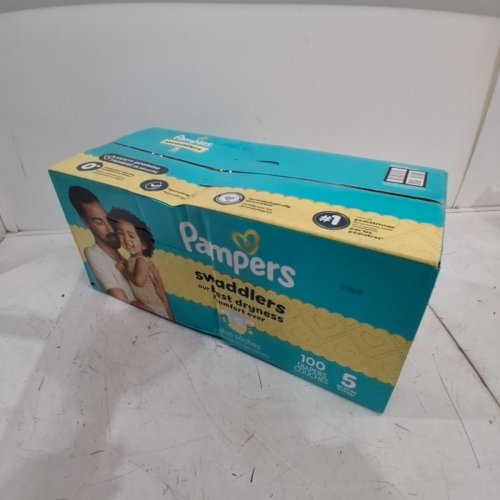 100PK PAMPERS SWADDLERS PULL-ON DIAPERS - SIZE 5 image 2