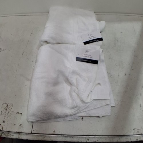 2PK MAINSTAYS BATH TOWEL - 27" X 52" - WHITE image 2