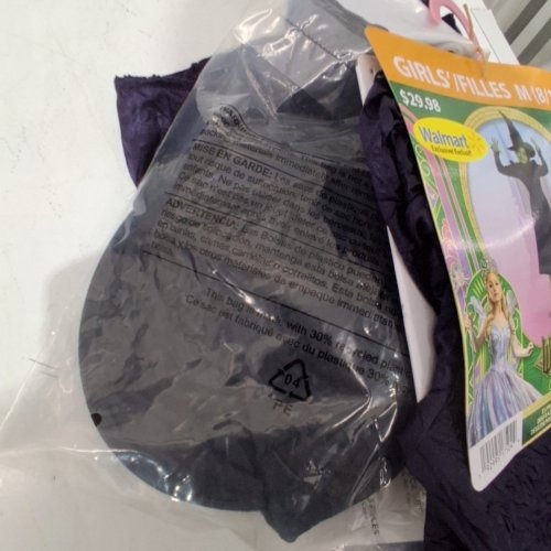 3PC GIRLS DISGUISE WICKED ELPHABA DELUXE COSTUME - MEDIUM 8-10 - PURPLE image 3