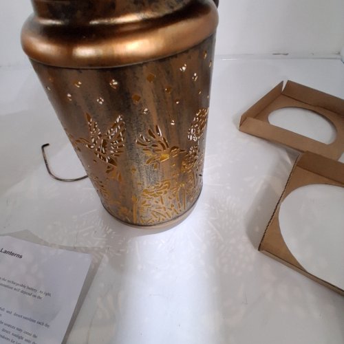 BRIZLED HUMMINGBIRD OUTDOOR SOLAR HANGING LANTERN - BRONZE image 2