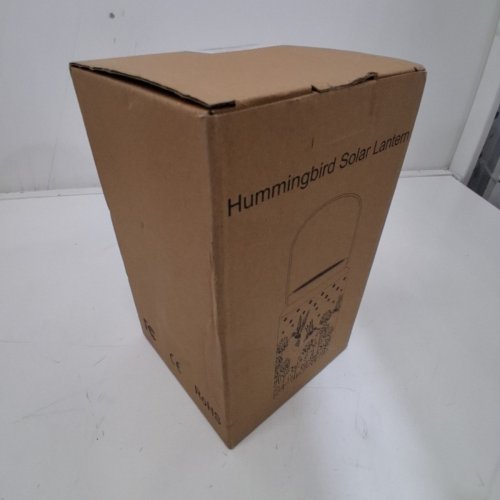 BRIZLED HUMMINGBIRD OUTDOOR SOLAR HANGING LANTERN - BRONZE image 4