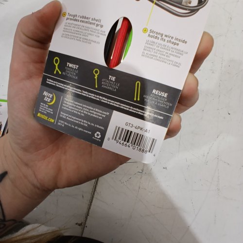 4(4PK) NITE IZE GEAR TIE REUSABLE RUBBER TWIST TIES - MULTICOLOR (MODEL: G3-4PK-A1) image 2