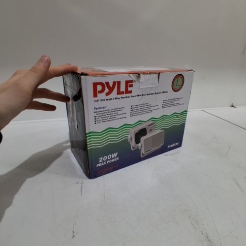 2PK PYLE 3 WAY WEATHER PROOF MINI BOX SPEAKER SYSTEM WITH MOUNTING KIT AND WIRES - 3.5" / 200W (MODEL: PLMR24B) image 4