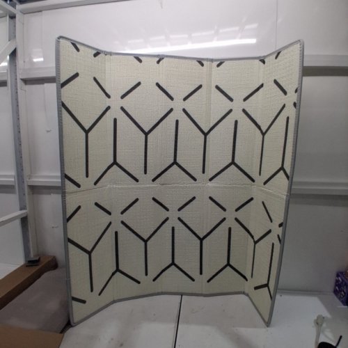 FOLDABLE BABY PLAYPEN WITH WATERPROOF MAT - 47" X 47" - GREY/WHITE/BEIGE image 6