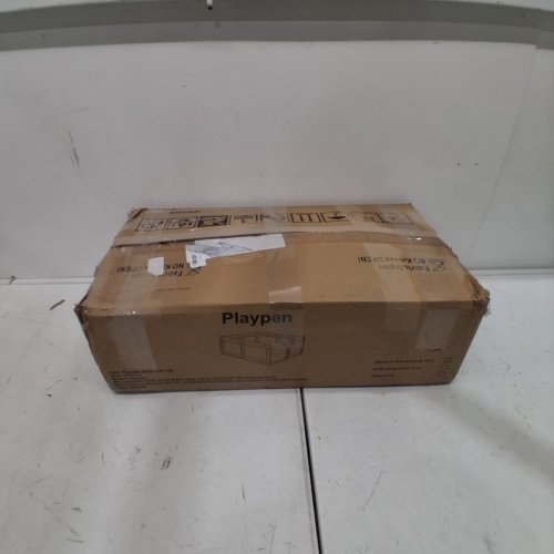 FOLDABLE BABY PLAYPEN WITH WATERPROOF MAT - 47" X 47" - GREY/WHITE/BEIGE image 7