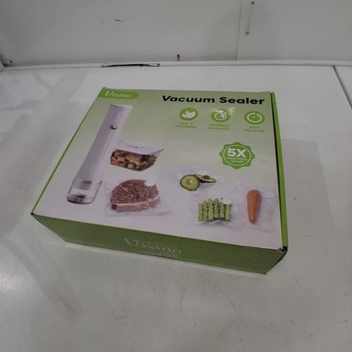 VIXINO PORTABLE VACUUM SEALER WITH REUSABLE VACUUM SEAL BAGS - 1200MAH - WHITE (MODEL: ZB-S20) image 6