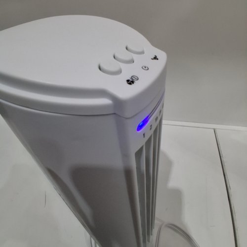 MAINSTAYS SHORT OSCILLATING TOWER FAN WITH 2 SPEEDS AND TIMER SETTINGS - 15" - WHITE (MODEL: TF151202) image 2