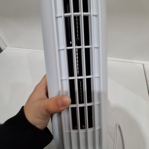 MAINSTAYS SHORT OSCILLATING TOWER FAN WITH 2 SPEEDS AND TIMER SETTINGS - 15" - WHITE (MODEL: TF151202) image 7