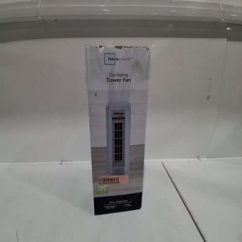 MAINSTAYS SHORT OSCILLATING TOWER FAN WITH 2 SPEEDS AND TIMER SETTINGS - 15" - WHITE (MODEL: TF151202) image 9
