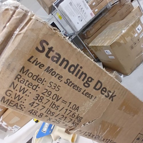 ELECTRIC ADJUSTABLE HEIGHT STANDING DESK - 48.8" X 25" - BLACK (MODEL: S35) image 6