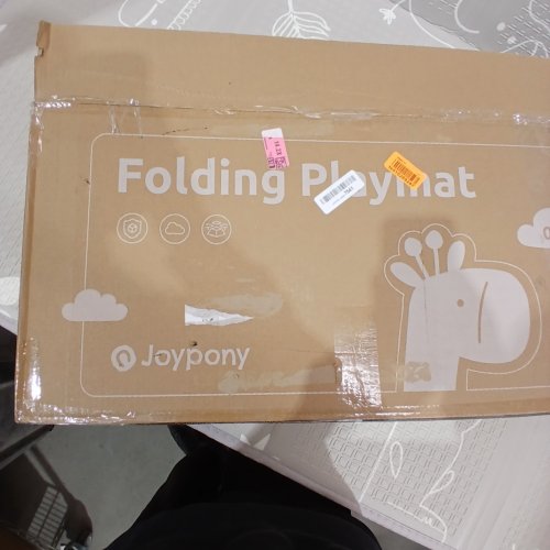 JOYPONY BABY FOLDING PLAYMAT - 50" X 50" - FORREST/ANIMALS/GREEN/WHITE image 2