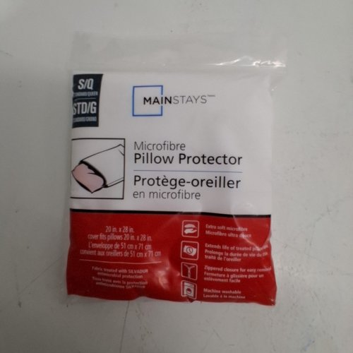 MAINSTAYS MICROFIBRE PILLOW PROTECTOR - 20" X 28" (STANDARD/QUEEN) - WHITE image 2