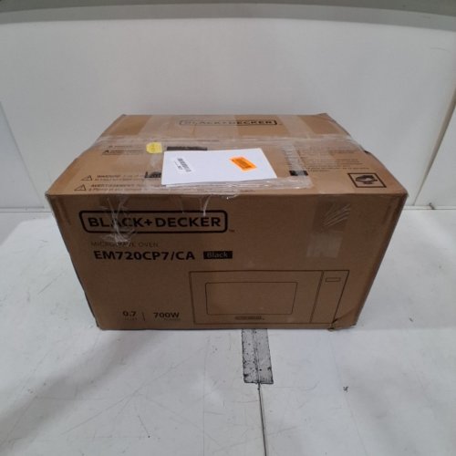 BLACK + DECKER 10 POWER LEVEL COMPACT COUNTERTOP MICROWAVE - 0.7 CU.FT / 700W - BLACK (MODEL: EM720CP7/CA) image 7