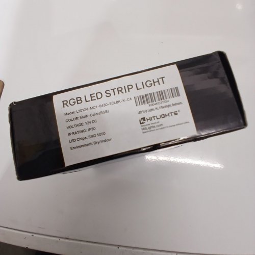 4PK HITLIGHTS MULTICOLOR REMOTE CONTROL LED CABINET STRIP LIGHTS - 1FT EACH - MULTICOLOR (MODEL:L1012V-MC1-0430-ECLBK-K-CA) image 3