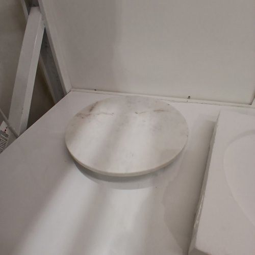 IH CASA DECOR MARBLE LAZY SUSAN - 12" - WHITE/MARBLE (MODEL: AP-1020) image 2