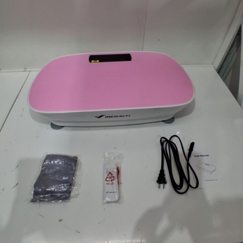 MERACH VIBRATION PLATE EXERCISE MACHINE - 300 LB MAX - PINK/WHITE (MODEL: ‎MR-2398) image 3