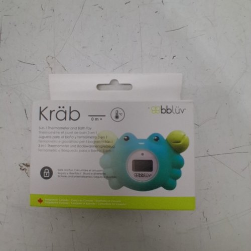 BBLUV KRAB 3-IN-1 THERMOMETER AND BATH TOY - 0M+ - GREEN - (MODEL: B0146-C-01) image 3
