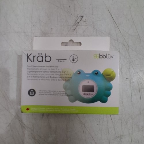 BBLUV KRAB WATER THERMOMETER AND BATH TOY - GREEN/BLUE image 3
