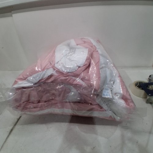 LINENSPA ALL SEASEON HYPOALLERGENIC DOWN ALTERNATIVE MICROFIBER COMFORTER - OVERSIZED QUEEN - PINK POLKA DOTS image 4
