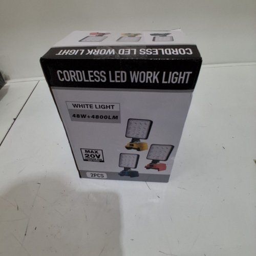 2PC CORDLESS LED WORK LIGHTS - 48W + 4800 LM; MAX 20 V - RED AND BLACK (ITEM: X004NS671H) image 4