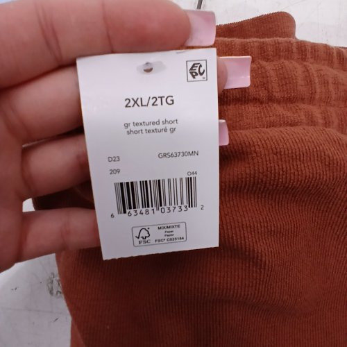 MENS TEXTURED SHORTS - 2XL - BURNT ORANGE image 2