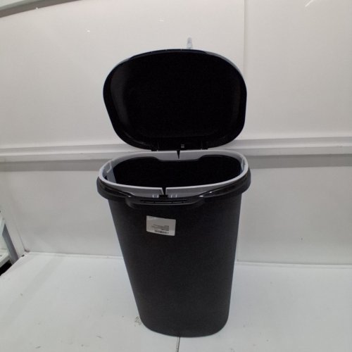 RUBBERMAID SPRING-TOP WASTEBASKET - 13GAL - BLACK image 2
