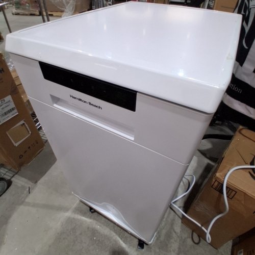 HAMILTON BEACH PORTABLE DISHWASHER WITH WHEELS - 5 CU. FT- WHITE (MODEL: HBDW1922) image 4