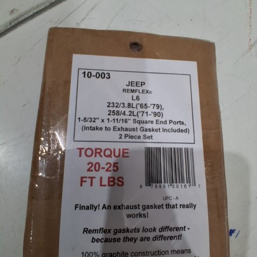 REMFLEX EXHAUST GASKET SET - FOR JEEP AMC MODELS (MODEL: 10-003) image 7