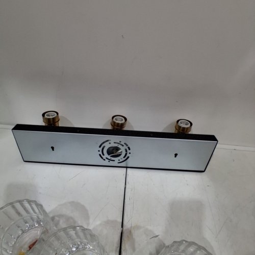 OCIOC 3-LIGHT OVER THE MIRROR VANITY LIGHT FIXTURE - 22" X 4.87" - BLACK/GOLD (MODEL: VL-EG-03-193) image 4