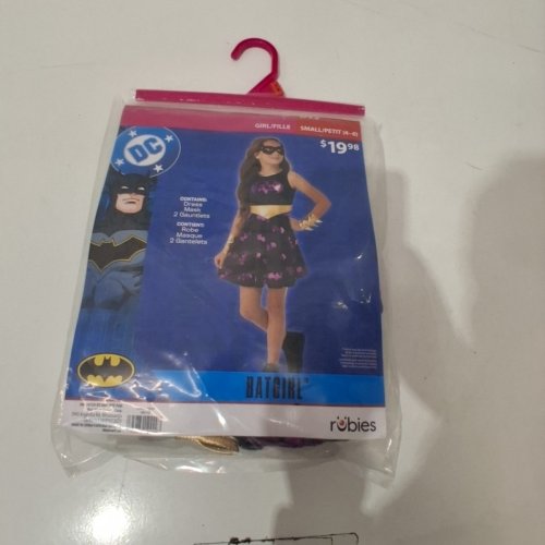 4PC RUBIES BATGIRL COSTUME - SMALL (4-6) - BLACK / PURPLE / GOLD (STYLE: 1001753) image 2