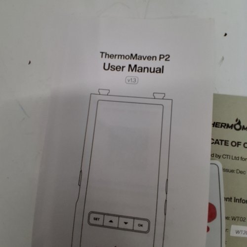 THERMOMAVEN P2 WIRELESS SMART FOOD THERMOMETER WITH 2 PROBES AND BLUETOOTH APP - BLACK/RED (MODEL: WT02) image 3