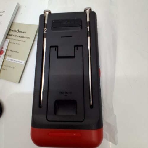 THERMOMAVEN P2 WIRELESS SMART FOOD THERMOMETER WITH 2 PROBES AND BLUETOOTH APP - BLACK/RED (MODEL: WT02) image 4